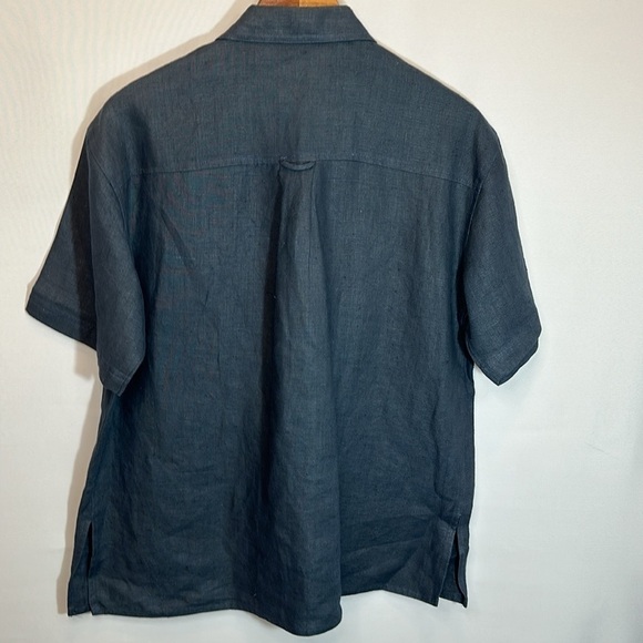 Outfit JPR Womens Size M 100% Linen Shirt Blouse Top Button Up Pockets Lagenlook - Picture 7 of 8